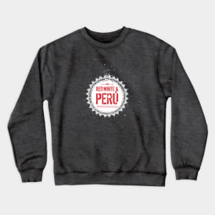 Red White and Peru burst Crewneck Sweatshirt